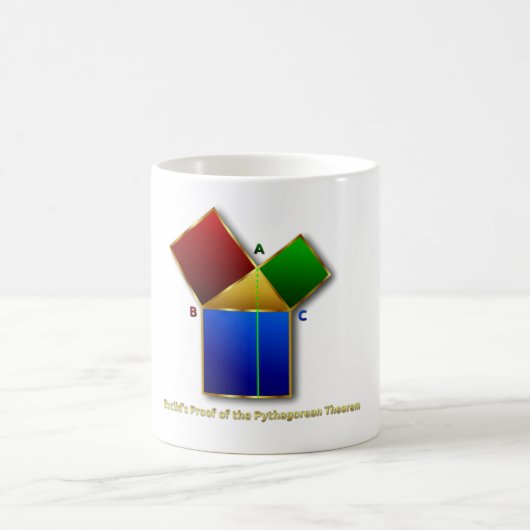 Euclids Beweis des pythagoräischen Theorems Kaffeetasse (Mittel)