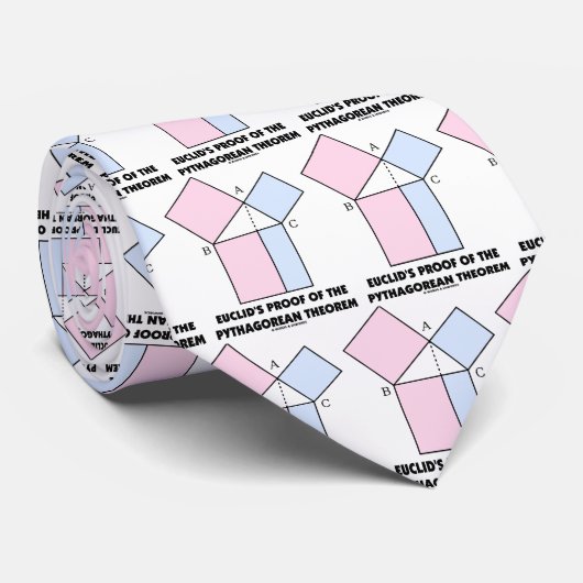 Euclids Beweis des pythagoräischen Theorems Krawatte (Gerollt)