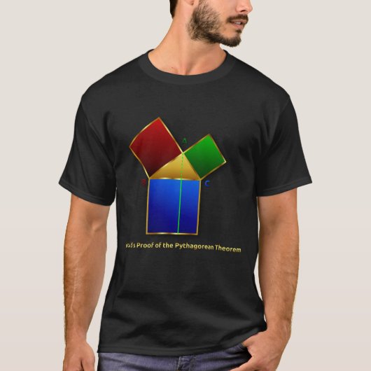 Euclids Beweis des pythagoräischen Theorems T-Shirt (Vorderseite)