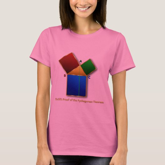 Euclids Beweis des pythagoräischen Theorems T-Shirt (Vorderseite)