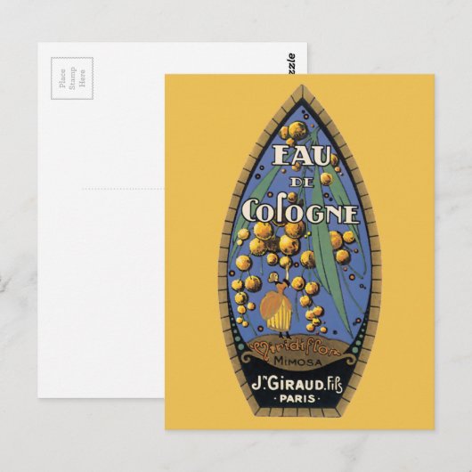 Eud De Cologne Mimosa Postkarte (Vorne/Hinten)