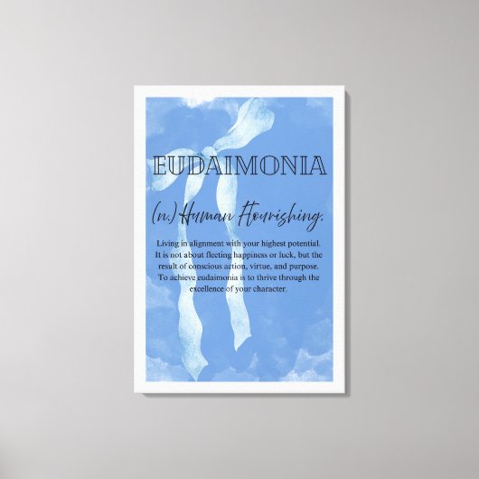 Eudaimonia Leinwanddruck (Vorderseite)