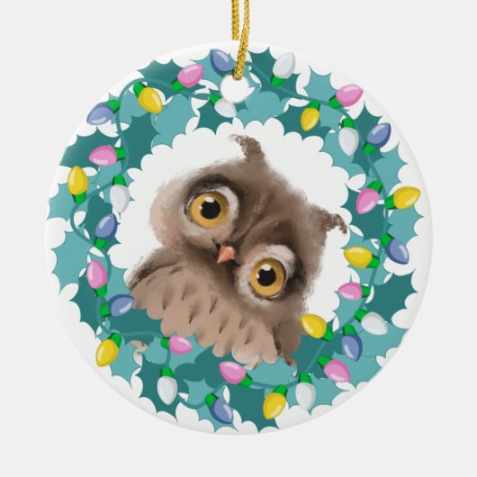 Euer Holiday Wreath wird immer Liebe Keramik Ornament (Vorne)