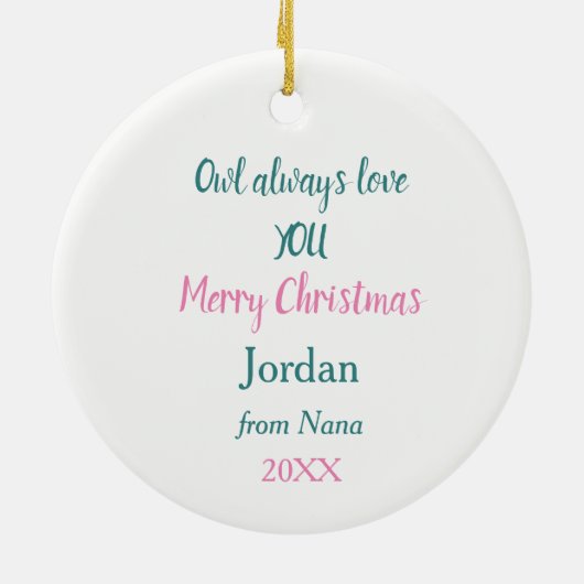 Euer Holiday Wreath wird immer Liebe Keramik Ornament (Hinten)