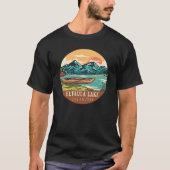 Eufaula Lake Oklahoma Boating Fishing Emblem T-Shirt (Vorderseite)