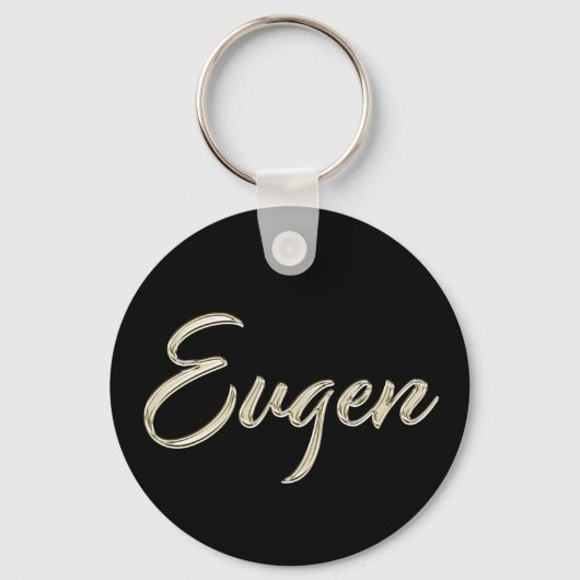 Eugen whitegold Button Name Schlüsselanhänger (Vorderseite)