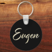 Eugen whitegold Button Name Schlüsselanhänger (Vorderseite)