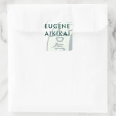 Eugene Aikai quadstickq Quadratischer Aufkleber (Tasche)