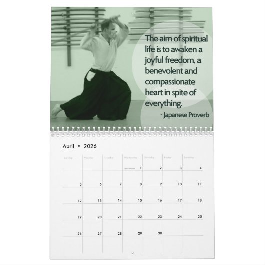 Eugene Aikikai 2026 Calendar Kalender (Apr 2026)