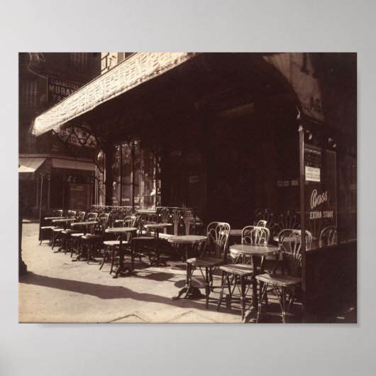 Eugène Atget: Café, Avenue de la Grande-Armée Poster (Vorne)