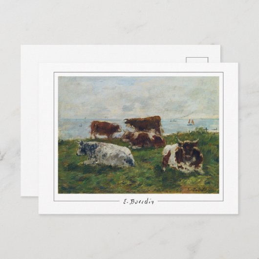 Eugène Boudin #174-2 - Fine Art Postcard Postkarte (Vorne/Hinten)