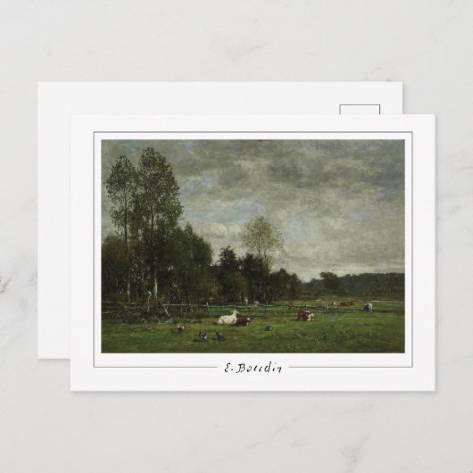 Eugène Boudin #27-2 - Fine Art Postcard Postkarte (Vorne/Hinten)