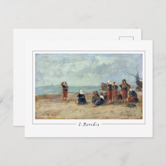 Eugène Boudin #494-2 - Fine Art Postcard Postkarte (Vorne/Hinten)
