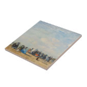 Eugene Boudin - Ansammlung am Strand Fliese (Seite)