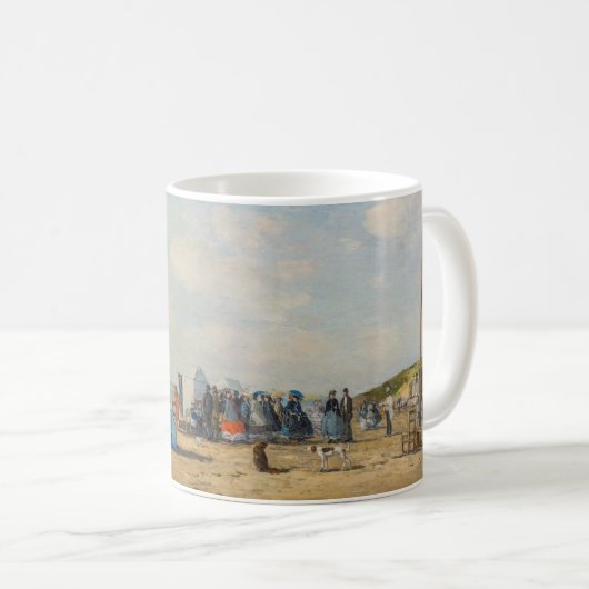 Eugene Boudin - Ansammlung am Strand Kaffeetasse (VorderseiteRechts)