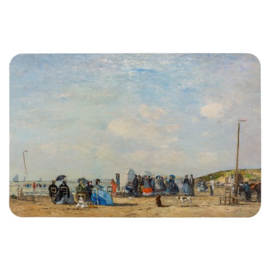 Eugene Boudin - Ansammlung am Strand Magnet (Horizontal)
