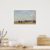 Eugene Boudin - Ansammlung am Strand Poster (Küche)