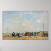 Eugene Boudin - Ansammlung am Strand Poster (Vorne)