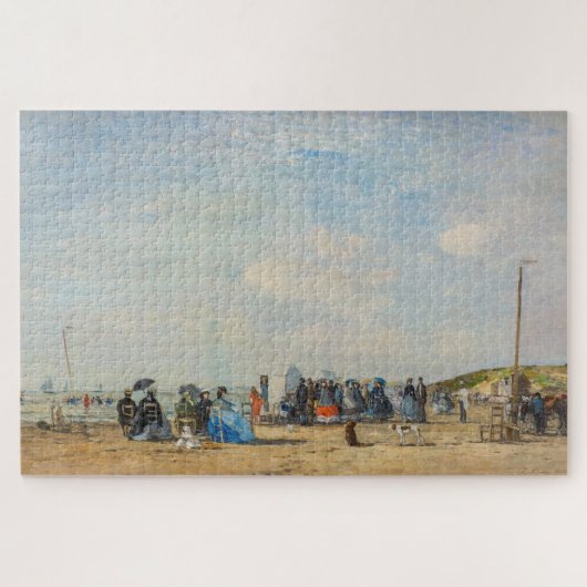 Eugene Boudin - Ansammlung am Strand Puzzle (Horizontal)
