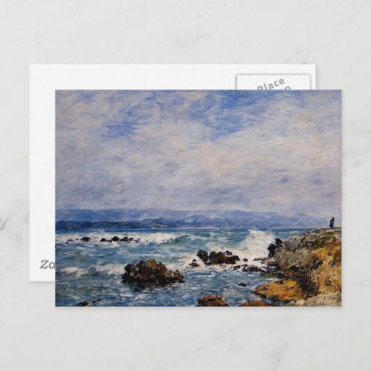 Eugene Boudin: Antibes, der Punkt der Insel Postkarte (Vorne/Hinten)