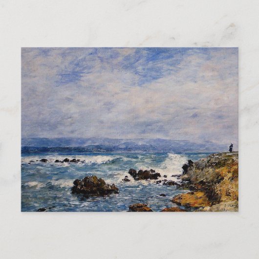 Eugene Boudin: Antibes, der Punkt der Insel Postkarte (Vorderseite)