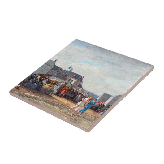 Eugene Boudin - Bathing Time at Trouville Fliese (Seite)