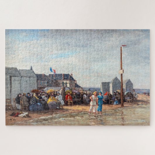 Eugene Boudin - Bathing Time at Trouville Puzzle (Horizontal)