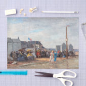 Eugene Boudin - Bathing Time at Trouville Seidenpapier (Handwerk)