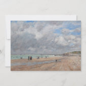 Eugene Boudin - Der Strand von Deauville Dankeskarte (Vorderseite)