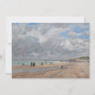 Eugene Boudin - Der Strand von Deauville Dankeskarte