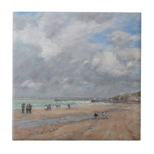 Eugene Boudin - Der Strand von Deauville Fliese