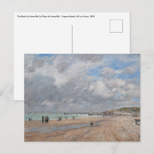 Eugene Boudin - Der Strand von Deauville Postkarte
