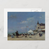 Eugene Boudin - Der Strand von Trouville Postkarte (Vorne/Hinten)
