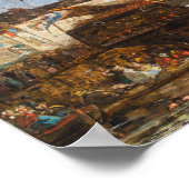 Eugene Boudin - Festival im Hafen von Honfleur Poster (Ecke)