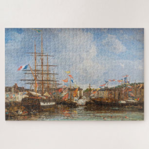 Eugene Boudin - Festival im Hafen von Honfleur Puzzle