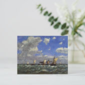Eugene Boudin - Offenes Meer Postkarte (Stehend Vorderseite)