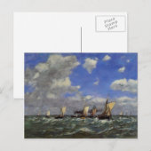 Eugene Boudin - Offenes Meer Postkarte (Vorne/Hinten)