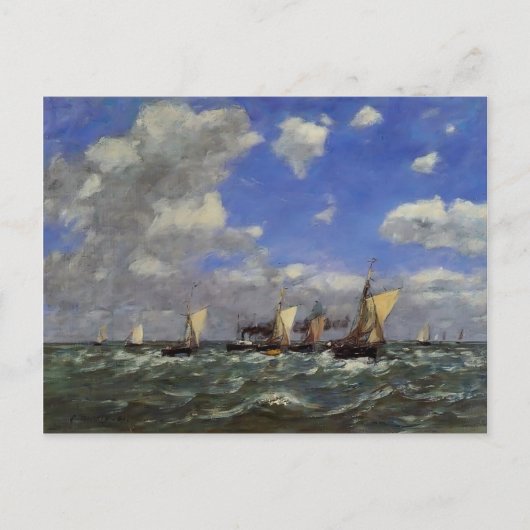 Eugene Boudin - Offenes Meer Postkarte (Vorderseite)