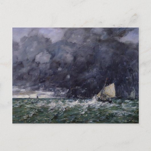 Eugene Boudin-Rough Seas Postkarte (Vorderseite)