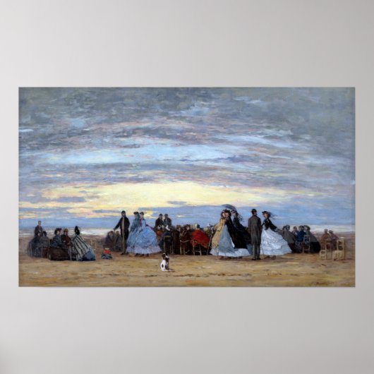 Eugène Boudin The Beach in Villerville Poster (Vorne)