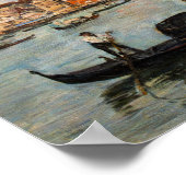 Eugene Boudin - Venedig, Riva degli Schiavoni Poster (Ecke)