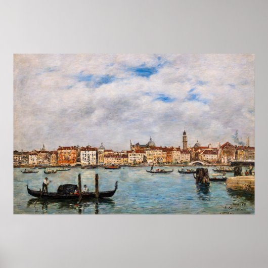Eugene Boudin - Venedig, Riva degli Schiavoni Poster (Vorne)