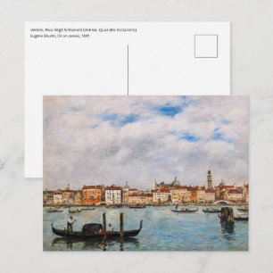 Eugene Boudin - Venedig, Riva degli Schiavoni Postkarte