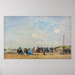 Eugene Boudin - Versammlung am Strand Poster
