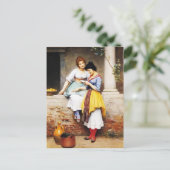 Eugene de Blaas - Der Liebe-Brief Postkarte (Stehend Vorderseite)