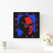 Eugene Debs by Don Busky Quadratische Wanduhr (Zuhause)