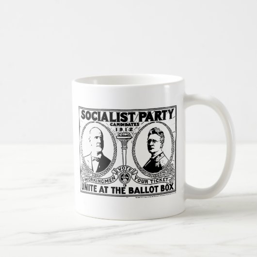 Eugene Debs Kampagnen-Plakat-Tasse Kaffeetasse (Rechts)