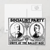 Eugene Debs Wahlkampfposter Postkarte (Vorne/Hinten)