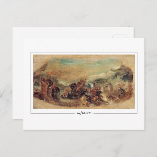 Eugène Delacroix #517 - Fine Art Postcard Postkarte (Vorne/Hinten)