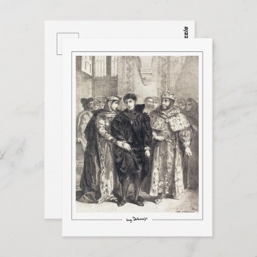 Eugène Delacroix #654 - Fine Art Postcard Postkarte (Vorne/Hinten)